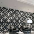 White star acoustic panel pattern in a lobby